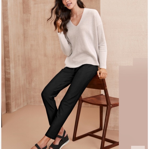 EILEEN FISHER Stretch-Crêpe Slim Wide Leg Pants - Picture 8 of 12